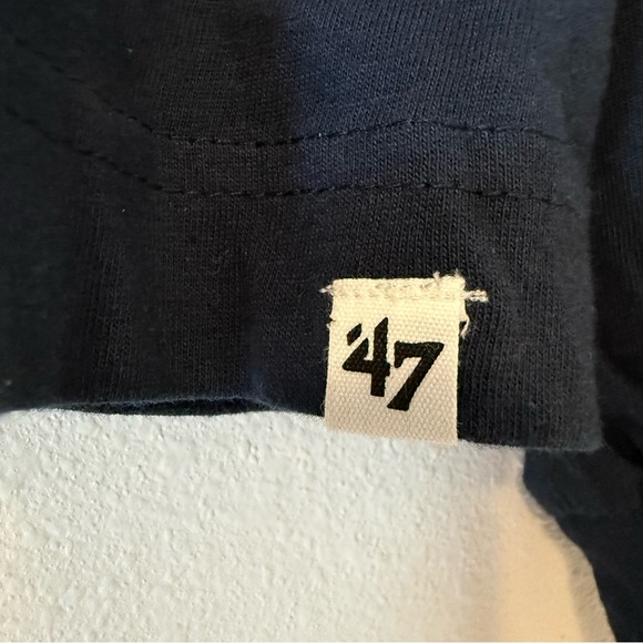 NWT 47 Brand Women’s NBA Utah Jazz Long Sleeve Tee - Navy and Gold - Picture 4 of 8